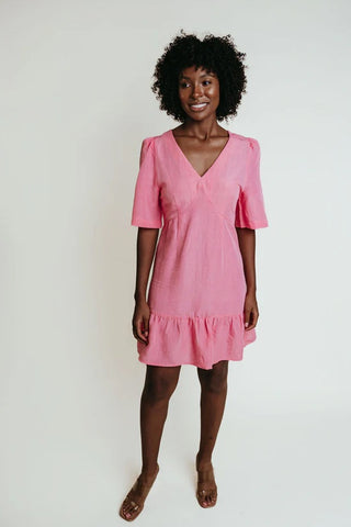 Clara Dress in Bubblegum