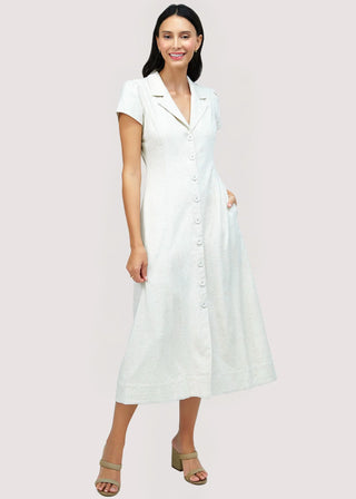 Costa Del Sol Midi Dress in Oatmeal