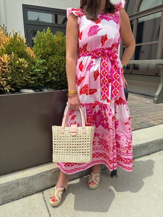 Elsie Dress in Neon Floral