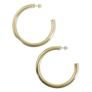 Arlene Hoops in Brushed Gold
