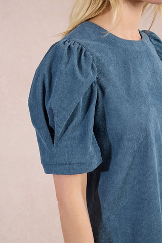 Woven Dress in Denim Blue