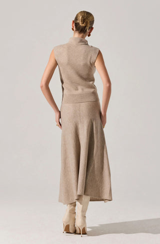 Deora Sweater Skirt in Taupe