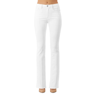 Starlet Mid Rise Boot Cut Denim in White