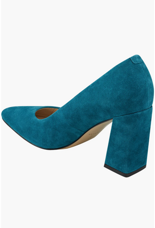 Yalina Heel in Medium Green Suede