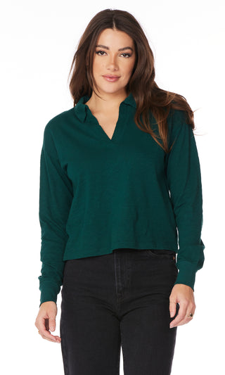 Collar Polo Shirt in Pines