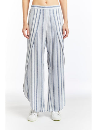 Whitney Striped Pants in Chambray