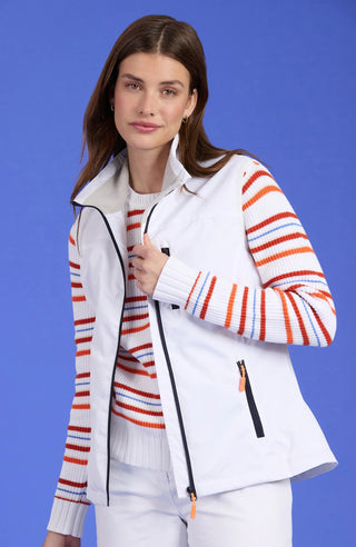 Wellington Vest in White Mandarin