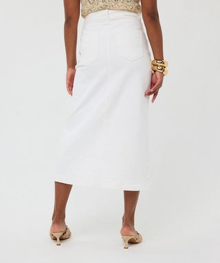 Maxi CF Split Skirt in Off White