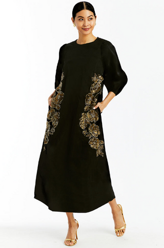 Luzon Midi Dress in Black