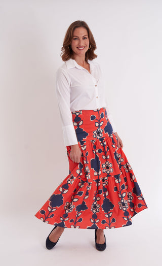 Samana Skirt in Serendipity Crimson