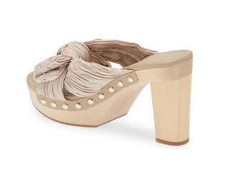 Jana Heel in Champagne Satin