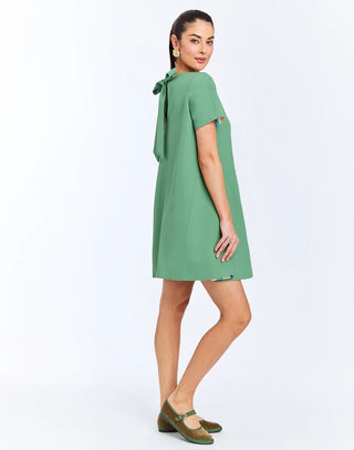 Cecily Reversible Mini Dress in Ivory/Green