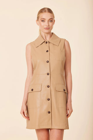 Sleeveless Dress in Honey