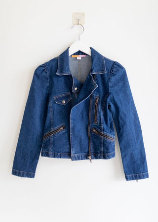 Moto Jacket in Dark Denim