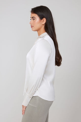 Woven Blouse in Oyster