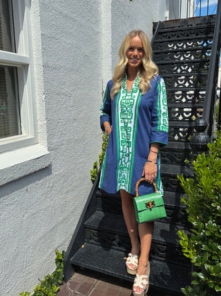 Bouvier Short Dress in Heiress Blue