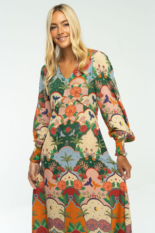Layla Dress in Salmon Rose