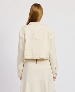 Gwendolyn Denim Jacket in Off White