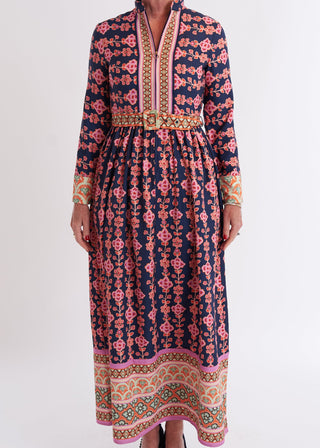 Lane Dress in Serendipity Blue Multi