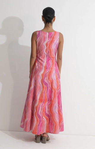 Isla Stripes Dress in Pink