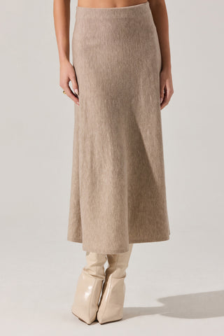 Deora Sweater Skirt in Taupe