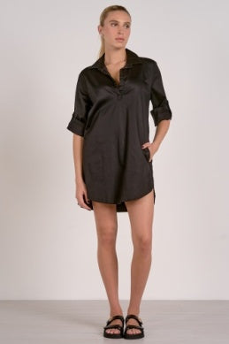 Shirt Dress in Black