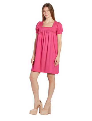 Emory Dress in Bright Pink
