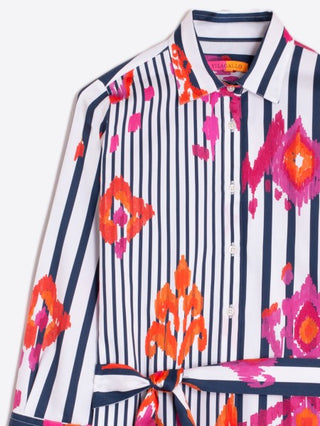 Dover Dress in Ikat Rosa