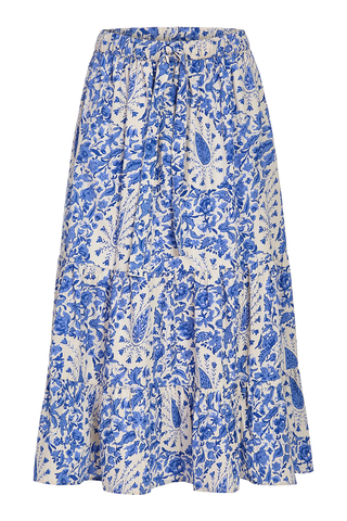 Market Skirt in Steel Paisley