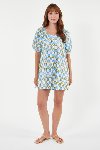 Day Dress in Liv Blue Motif