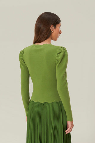 Knit Blouse in Green