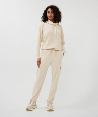 Esqualo Sweater Turtleneck Hoodie in Ivory