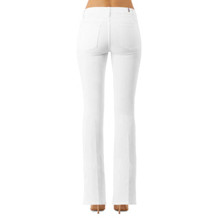 Starlet Mid Rise Boot Cut Denim in White