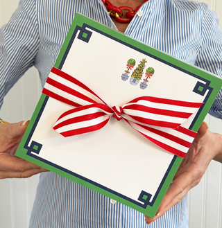 Christmas Topiaries Notepad