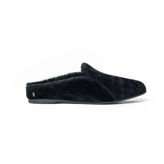 Maya Backless Loafer in Black Velvet