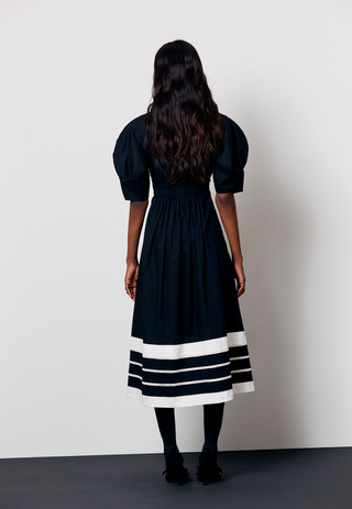 Miel Dress in Black/White