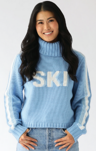 Ski Turtleneck in Light Blue