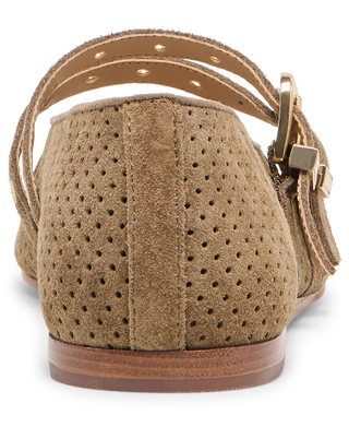 Baylee Grommet in Olive Perforated Suede