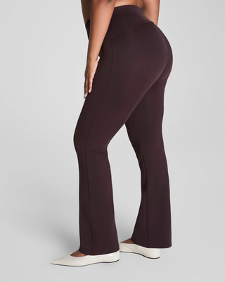 Dressy Micro Flare Legging in Truffle Brown