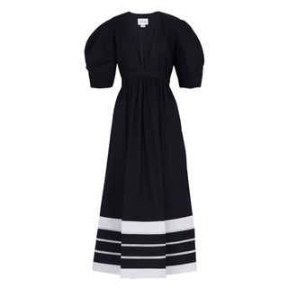 Miel Dress in Black/White