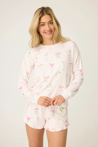 Long Sleeve Top in Pretty Punch Cocktail Print