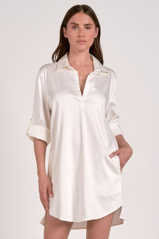 Shirt Dress in White