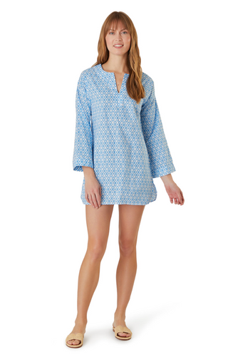 Mini Kaftan in Seaside Blue