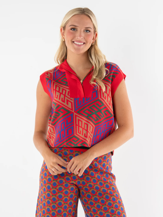 Poppy Pullover Vest in Vintage Monogram