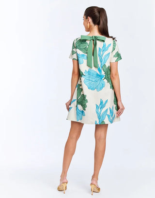 Cecily Reversible Mini Dress in Ivory/Green