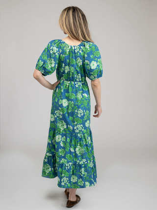 Poppy Dress in Blue Fancy Flower