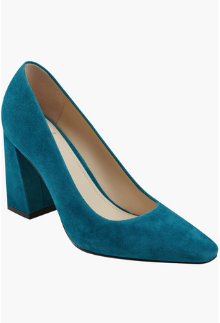 Yalina Heel in Medium Green Suede