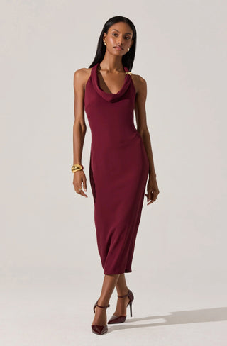Alanna Dress in Wine
