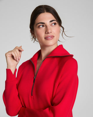 Air Essentials Half Zip Dress in Red
