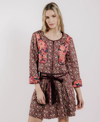 Rosie Skirt in Pippa's Symphony Red Liberty Print